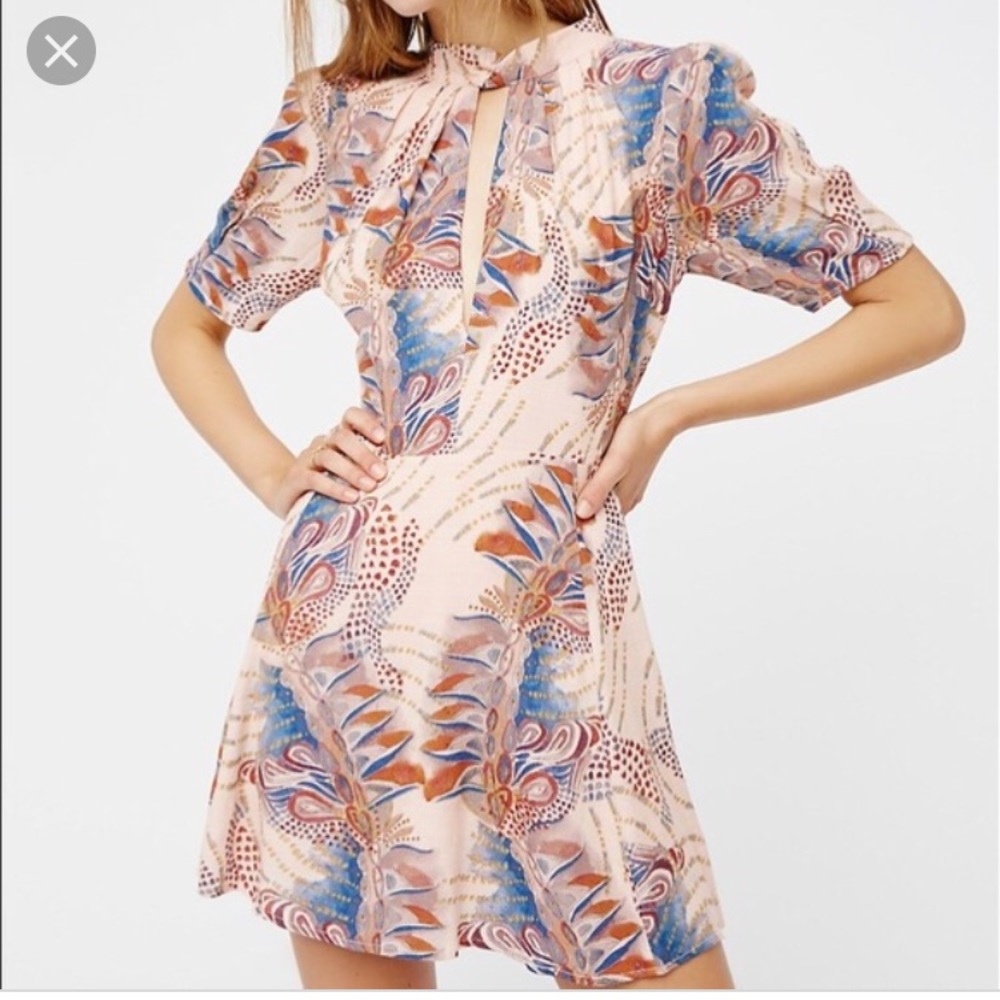 Free people glassgow geo mini dress